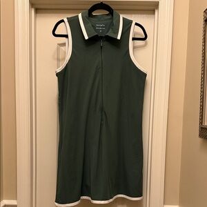 Abercrombie & Fitch Green Mini Golf Dress with White Accents